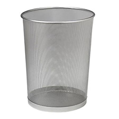 Brenton Studio® Metro Mesh Wire Wastebasket, Pewter