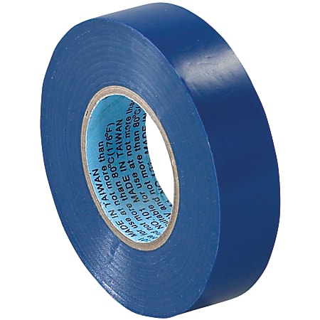 Tape Logic® 6180 Electrical Tape, 1.25" Core, 0.75" x 60', Blue, Case Of 200