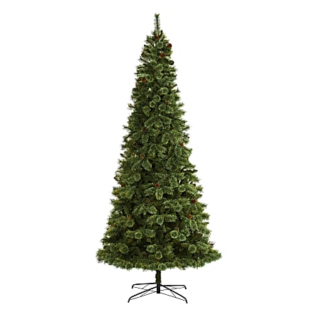 Nearly Natural White Mountain Pine 120”H Artificial Christmas Tree With Bendable Branches, 120”H x 53”W x 53”D, Green