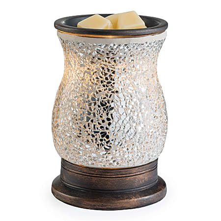 Candle Warmers Etc Glass Illumination Fragrance Warmer, 5-13/16" x 8-13/16", Reflection Mosaic
