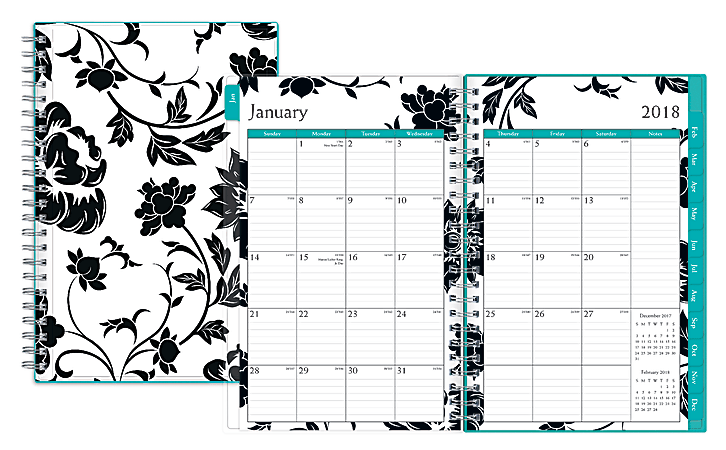 Blue Sky™ Weekly/Monthly Planner, CYO Cover, 5" x 8", 50% Recycled, Barcelona, January to December 2018 (100003)