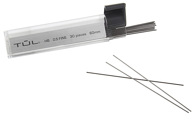 TUL Lead Refills 0.5 mm HB Hardness 30 Leads Per Tube Pack Of 3