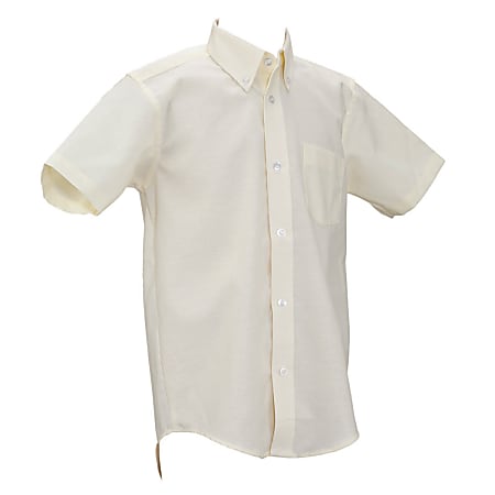 Royal Park Men's Uniform, Short-Sleeve Oxford Polo Shirt, XX-Large, Yellow