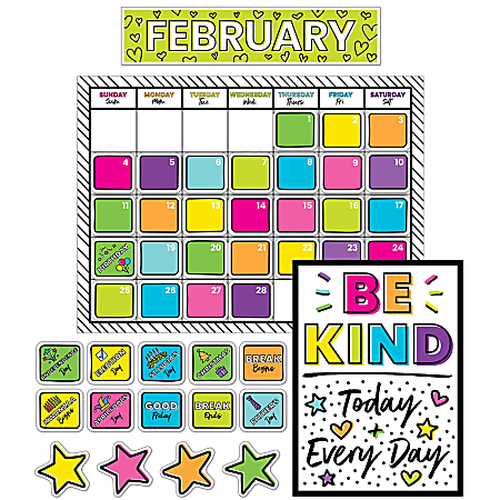 Carson Dellosa Education Kind Vibes Calendar 129 Piece Bulletin Board Set -  ODP Business Solutions