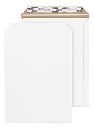 Office Depot® Brand White Chipboard Photo And Document Mailer, 100% Recycled, 9" x 12", Pack Of 24