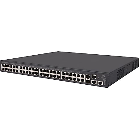 HPE 1950-48G-2SFP+-2XGT-PoE+(370W) Switch - 50 Ports - Manageable - Gigabit Ethernet, 10 Gigabit Ethernet - 10/100Base-TX, 10/100/1000Base-T, 10GBase-T, 10GBase-X - 3 Layer Supported - Power Supply - Twisted Pair, Optical Fiber - 1U High