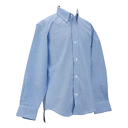 Royal Park Men's Uniform, Long-Sleeve Oxford Polo Shirt, XX-Large, Blue
