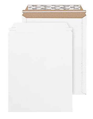 Office Depot® Brand White Chipboard Photo And Document Mailer, 100% Recycled, 11" x 13 1/2", Pack Of 24