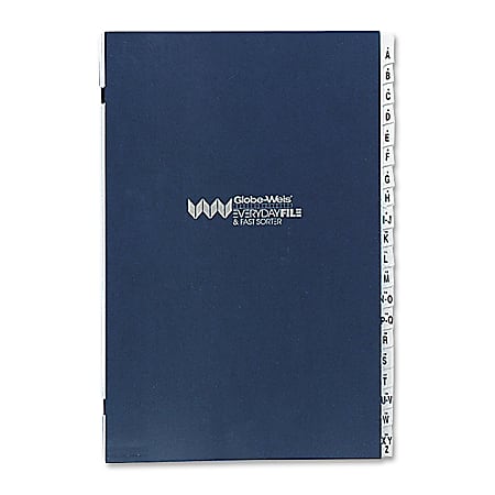 Globe-Weis® A-Z Everyday File Fast Sorter, 10" x 11 3/4", Blue/Gray