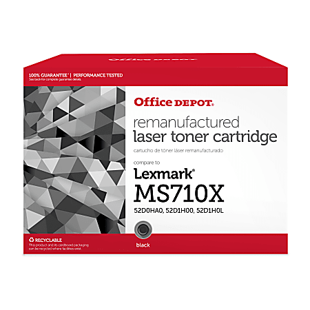 Office Depot® Remanufactured Black High Yield Toner Cartridge Replacement For Lexmark™ MS710, ODMS710L
