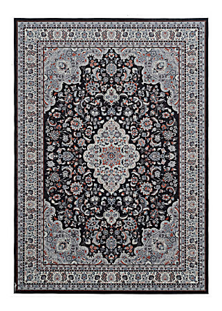 Linon Innova Area Rug, 5' x 7', Guthrie Black/Cream 