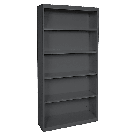 Lorell® Fortress Series Steel Bookcase, 5-Shelf, Black