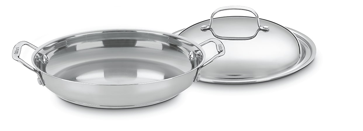 Cuisinart Chef's Classic Stainless Steel Everyday Pan With Medium Dome Cover, 12”, Silver