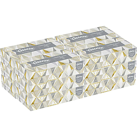 Kimberly-Clark® Professional 2-Ply Facial Tissue, 125 Sheets Per Box, Case Of 12 Boxes