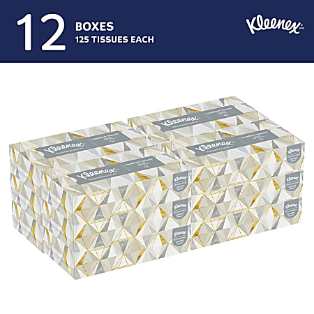 Kleenex Professional 2 Ply Facial Tissue Flat Box White 125