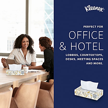 Kleenex Professional 2 Ply Facial Tissue Flat Box White 125