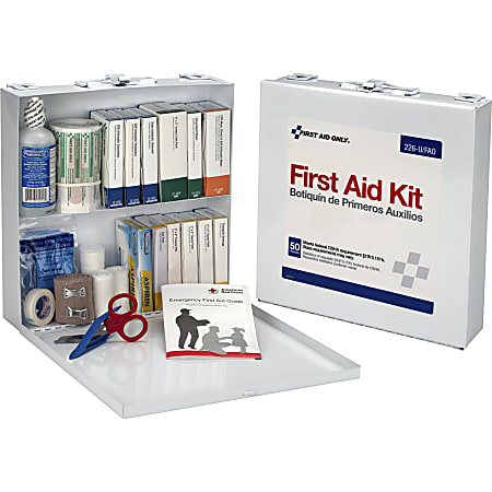 First Aid Only First Aid Station For 50 People, 10 1/2" x 10 1/2" x 2 1/2"