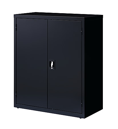 Lorell® Fortress Series 18"D Steel Storage Cabinet, Fully Assembled, 3-Shelf, Black