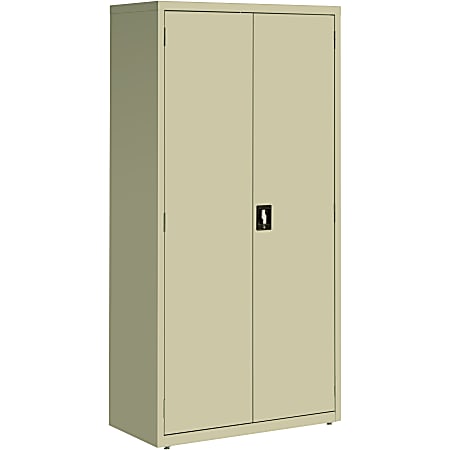 Lorell Fortress Series Steel Storage Cabinet 5 Shelf 18 D Putty ...