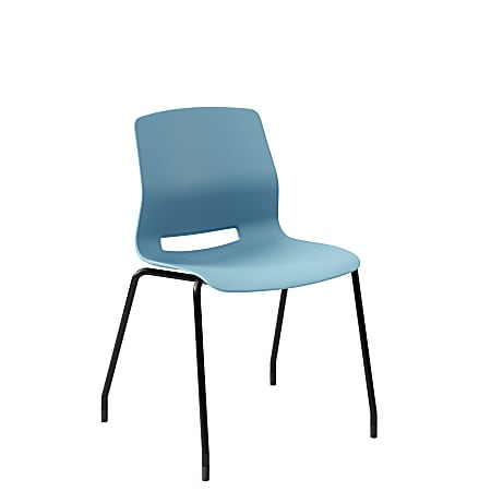 KFI Studios Imme Stack Chair, Sky Blue/Black