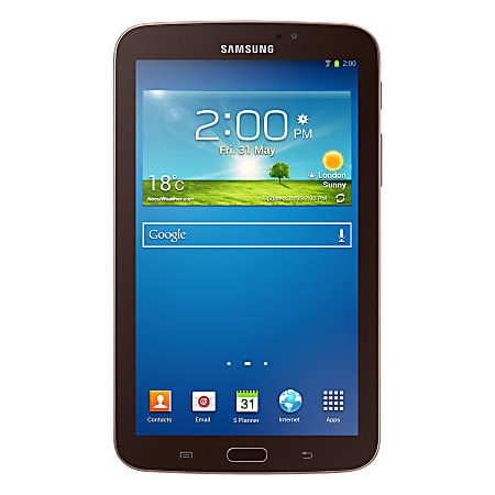 Samsung Galaxy Tab 3 SM-T210 Tablet - 7" - 1 GB - Marvell ARMADA PXA986 Dual-core (2 Core) 1.20 GHz - 8 GB - Android 4.1.2 Jelly Bean - 1024 x 600 - Golden Brown