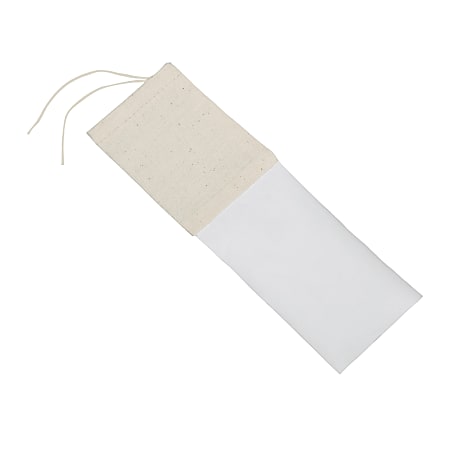 SKILCRAFT® Cotton Mailing Bag, 4" x 3", Natural (AbilityOne 8105-00-183-6981) 