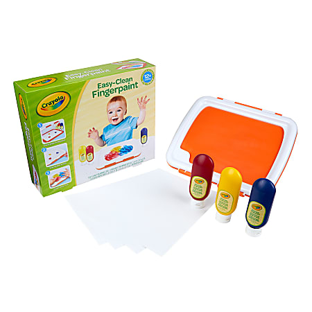 Crayola Easy-Clean Finger Paint Set, Assorted Colors