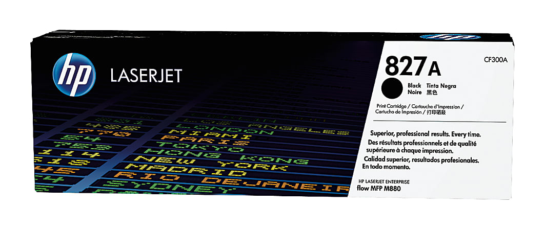 HP 827A Black Toner Cartridge, CF300A
