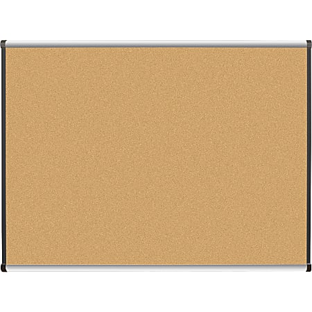 Lorell® Satin Bulletin Board, 48" x 36", Aluminum Frame With Silver Finish