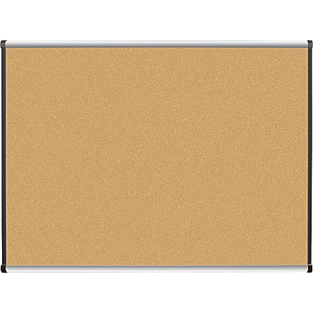 Lorell® Satin Bulletin Board, 48" x 36", Aluminum Frame With Silver Finish