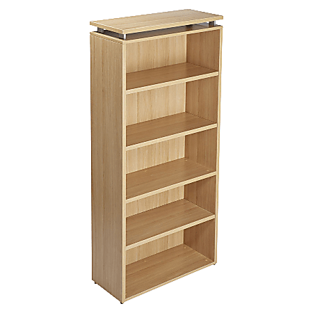 Lorell® Concordia Series Bookcase, 5-Shelf, Latte