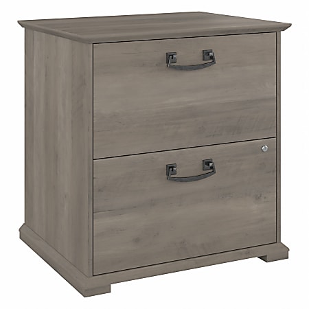 Bush Furniture Homestead Farmhouse 28-7/8"W x 23-5/16"D Lateral File Cabinet, Driftwood Gray, Standard Delivery