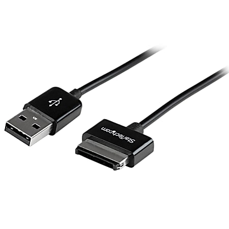 StarTech.com 3m Dock Connector to USB Cable for ASUS® Transformer Pad and Eee Pad Transformer / Slider - First End: 1 x Type A Male USB - Second End: 1 x Male Proprietary Connector - Shielding - Black