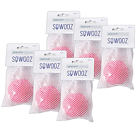 MindWare MindWave Sensory Genius Sqwooz Stress Balls, Pack Of 6 Balls