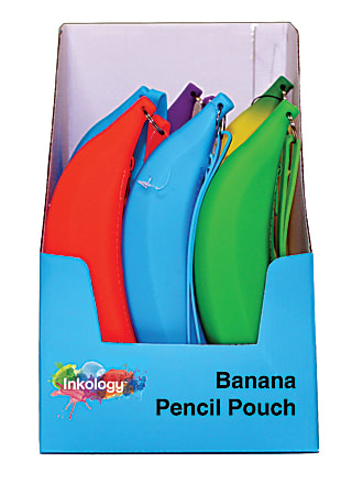 Inkology Banana Pencil Pouch 3 12 H x 9 12 W x 1 D Assorted Colors ...