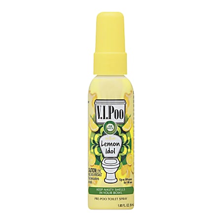 Airwick V.I.Poo Pre-Poo Toilet Spray, 1.85 Fl Oz, Lemon Idol