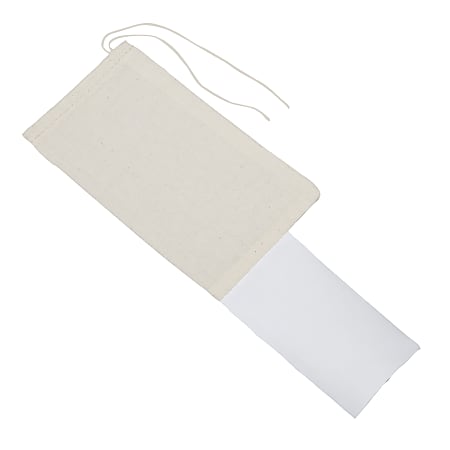 SKILCRAFT® Cotton Mailing Bag, 8" x 4-1/2", Natural (AbilityOne 8105-00-179-0089)