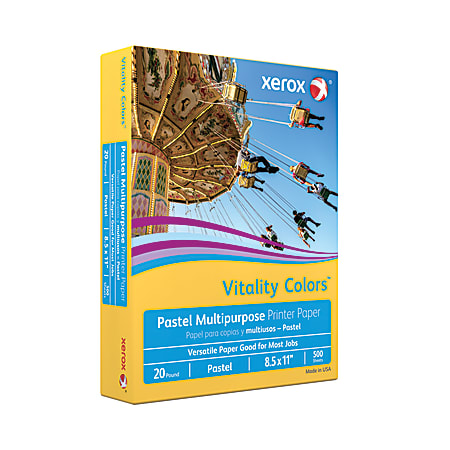 Xerox Vitality Colors Color Multi Use Printer Copy Paper Goldenrod