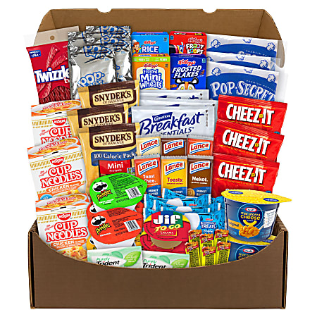 Snack Box Pros Quarantine Snack Box Box Of 42 Snacks - Office Depot