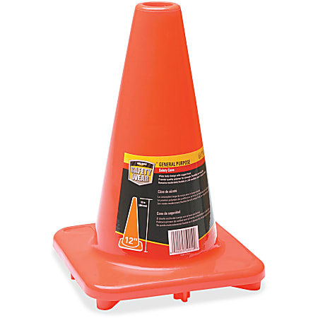 Honeywell Orange Traffic Cone - 1 Each - 12" Width - Cone Shape - Fade Resistant, Long Lasting, UV Resistant - Orange