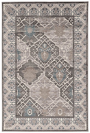 Linon Paramount Area Rug, 9' x 12', Belouch Gray/Charcoal