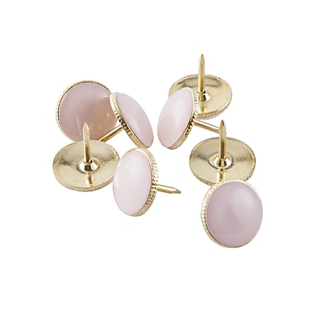 See Jane Work® Luxe Push Pins, Pink/Gold, Pack Of 25