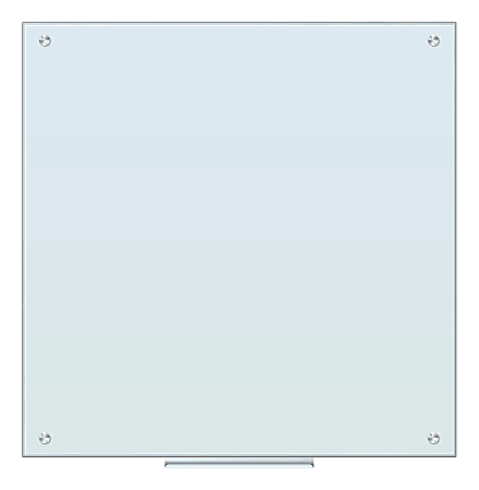 U Brands® Frameless Non-Magnetic Glass Dry-Erase Board, 36" x 36", Frosted White (Actual Size 35" x 35")