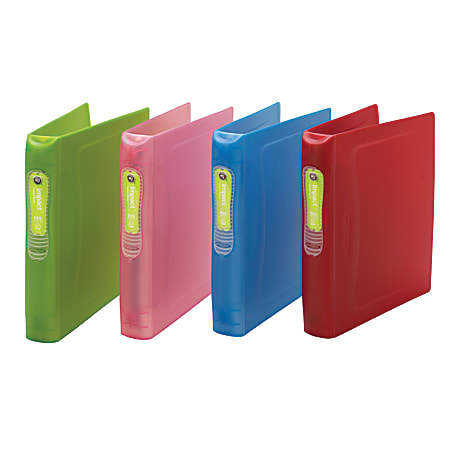 Wilson Jones® Impact™ Poly 3-Ring Binder, 1 1/2" Round Rings, Assorted Colors