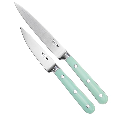 Martha Stewart Stainless Steel 2-Piece Cutlery Set, Turquoise