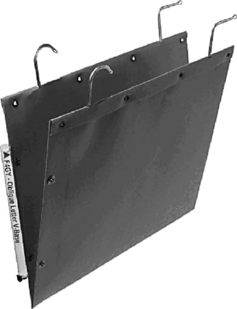 Oblique Filing Systems Heavy-Duty File Folders, 1 3/16" Capacity, Kraft, Gray, Box Of 25