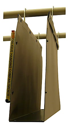 Oblique Filing Systems Heavy-Duty File Folders, 80 mm Box Base, Letter Size, Gray, Box Of 25