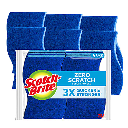 Scotch-Brite™ No Scratch Multipurpose Scrub Sponge, Blue, Pack