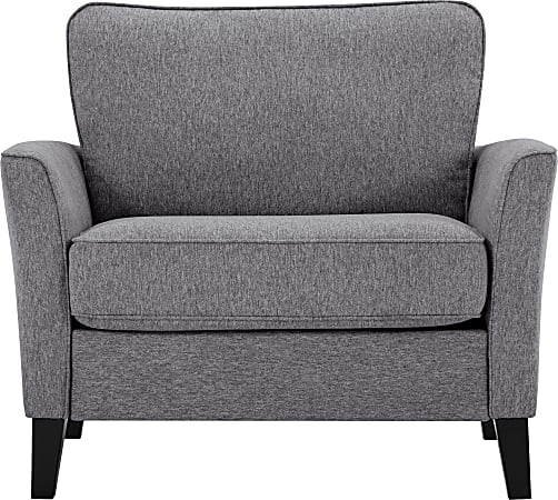 Lifestyle Solutions Serta Dieter Accent Guest Chair, Charcoal/Black
