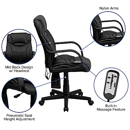 Office chair with built in massager outlet